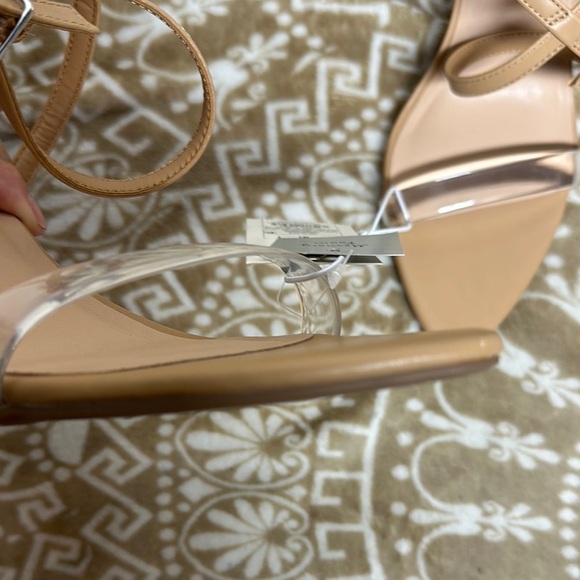 a new day Tan Heeled Shoes with strap around ankle design - Picture 7 of 10